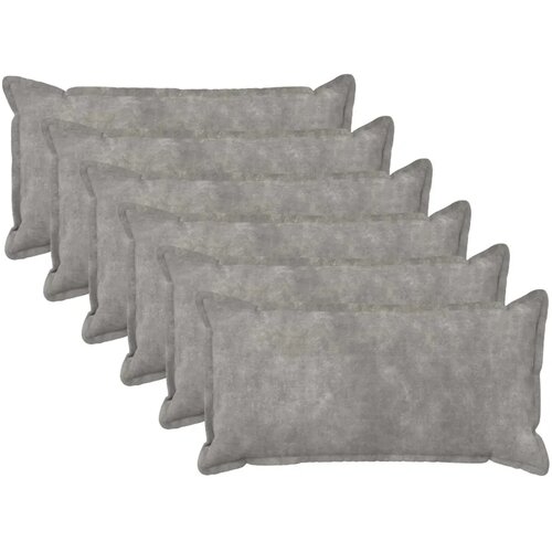  Presvlaka za jastuk 6 kom. HOUTEN Svjetlosiva 40 x 80 cm - Dizajn s paspulom Svjetlosiva 6 Cijene