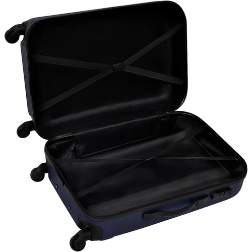  Trodijelni set čvrstih kovčega s kotačima plavi 45,5/55/66 cm Slike