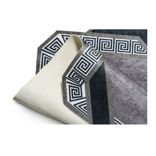 Conceptum Hypnose tepih Hmnt955, Heksagonalni, 100x300 cm, Crno-sivi Cene