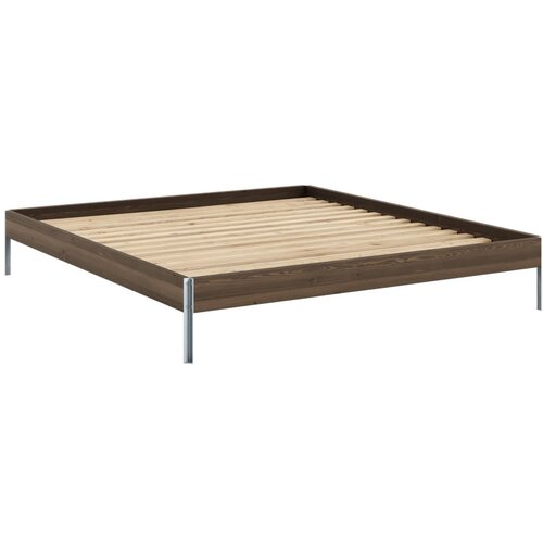 Karup Design Smeđi bračni krevet od masivnog bora s podnicom 180x200 cm Core – Cijene
