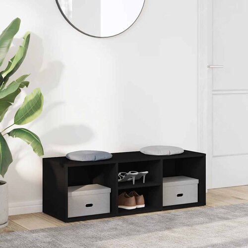  Klupa za spremanje obuće crna 105x35x35 cm konstruirano drvo Cijene