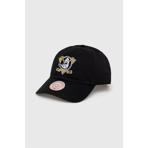 Mitchell & Ness Bombažna kapa s šiltom Anaheim Ducks črna barva