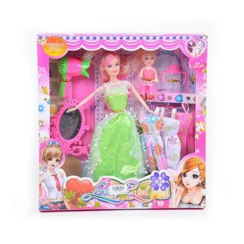 Magic Toys Stilska lutka z ogledalom, oblekami in dodatki 28cm Cene