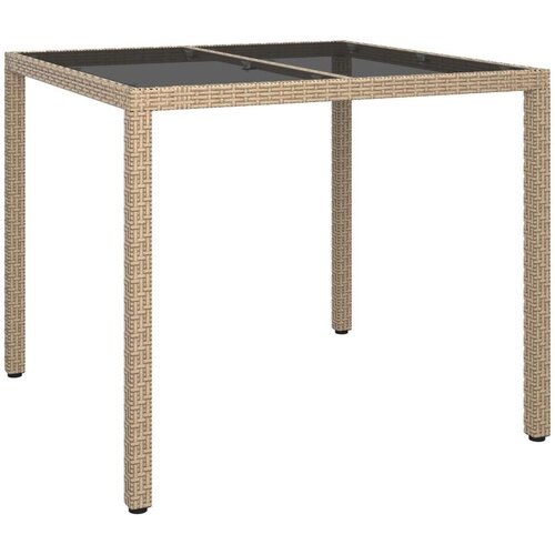  Stol za vrt Bež 90x90x75 cm Poli Rattan Cijene