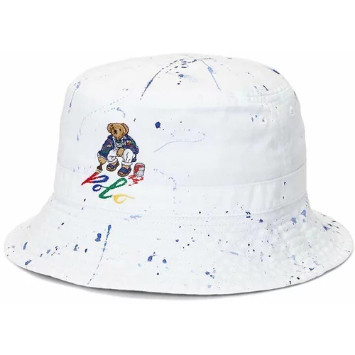 Polo Ralph Lauren Otroški bombažni klobuk bela barva