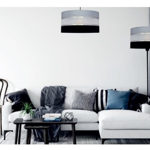  Luster na &amp;scaron;ipci HELEN 3xE27/15W/230V crna/siva/sjajni hrom Slike