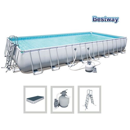  Bazen za dvori&scaron;te 956x488x132cm Power Steel Bestway 56623 Cene