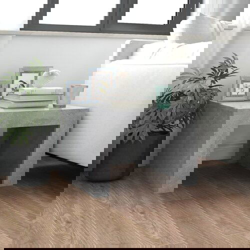 VidaXL Klubska mizica betonsko siva 50x50x35 cm iverna plo&amp;scaron;ča Slike
