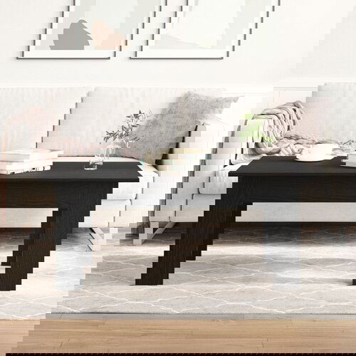 VidaXL Stolić za kavu Crni hrast Konstruirano drvo 100 x 60 x 42 cm Slike