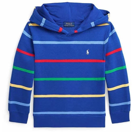Polo Ralph Lauren Otroški pulover mornarsko modra barva, s kapuco