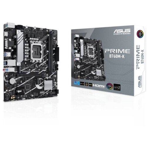 Asus MB PRIME B760M-KLGA 1700; 2xDDR5, 2x M.2,6xUSB1x VGA, 1x HDMI; mATX Cijene