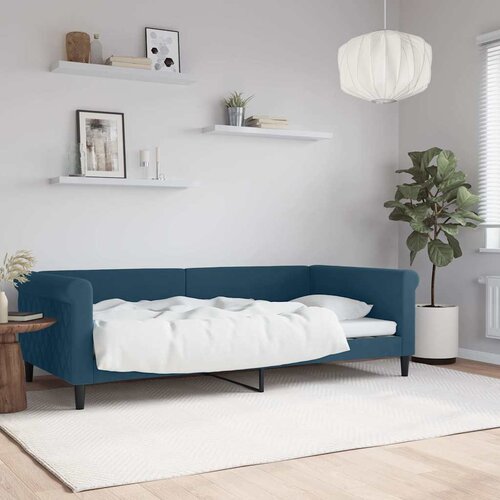  Dnevni krevet plavi 100 x 200 cm baršunasti Cene