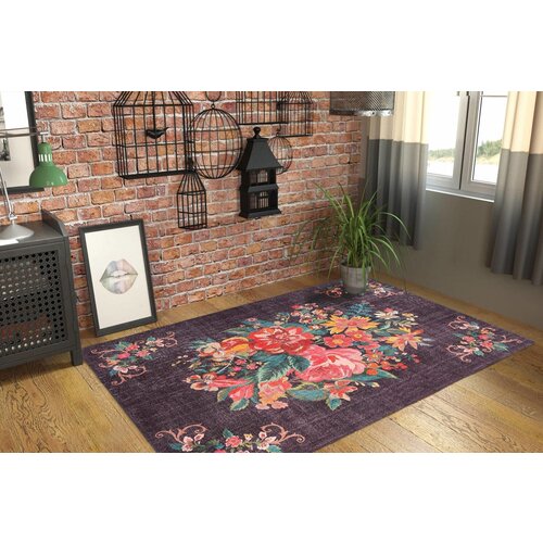  soul Chenille - Black AL 305 Multicolor Hall Carpet (75 x 150) Cene