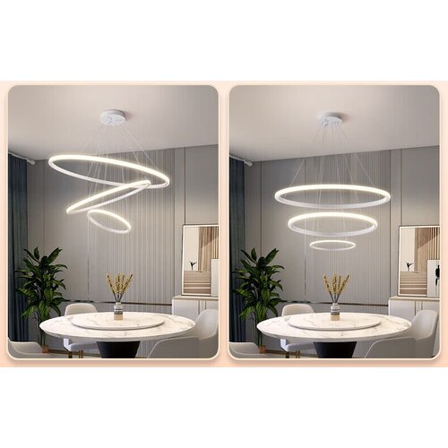  Gujia Viseći luster LED, Beli Slike