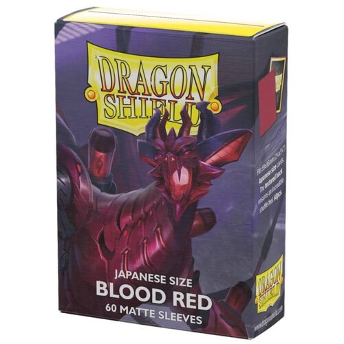 Arcane Tinmen Dragon Shield 60 Japanese Size Sleeves - Blood Red Matte Cene