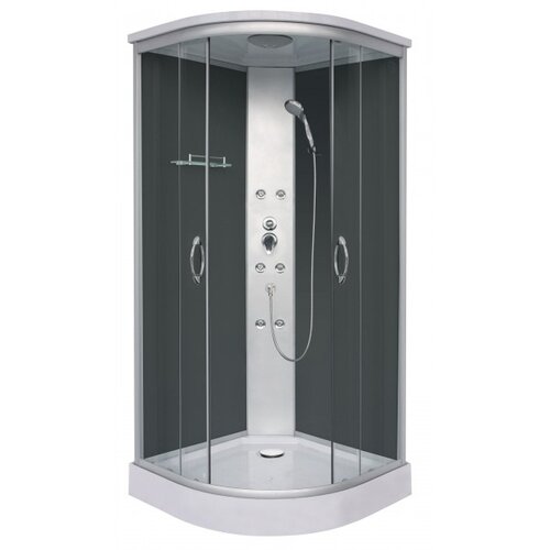 Sanotechnik kompletna tuš kabina TC07 (D x Š x V: 90 x 210 x 90 cm, Crno-srebrno-sive boje) Cijene