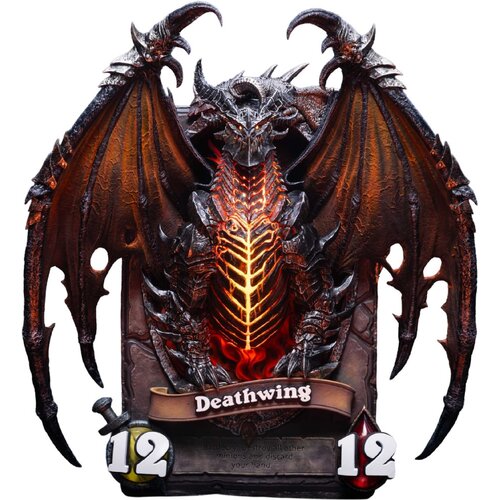  Hearthstone Deathwing zbirateljski kip v okvirju 34cm Cene