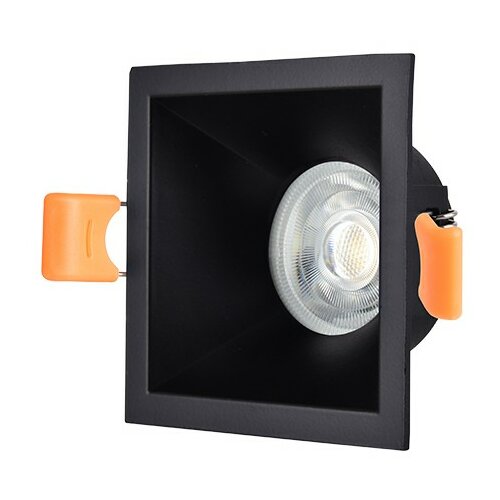 Mitea Lighting M206175 crna kvadratna ugradna lampa-rozetna hotelska MR16 Slike