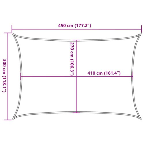  Jedro za za&amp;scaron;titu od sunca 160 g/m&amp;sup2; bijelo 3 x 4,5 m HDPE Slike