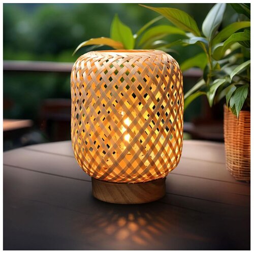 Solight WO3107 - LED dekorativna stona lampa BOHO LED/2xAAA ratan Slike