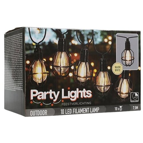 Vilde 339376 LED party girlanda 7,5 m, 10 žarnic, toplo bela Slike