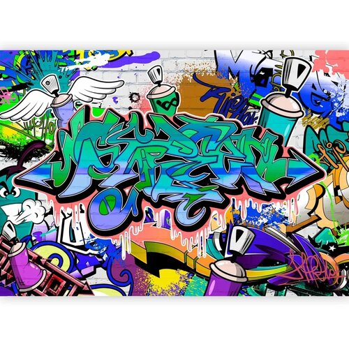  Foto tapeta - Graffiti: blue theme 350x256 Standard Slike