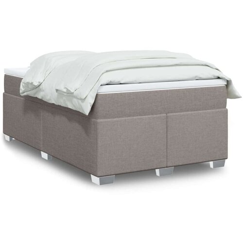 vidaXL Box spring postelja z vzmetnico taupe 120x190 cm blago Cene