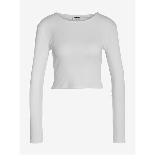 Noisy May White Womens Long Sleeve T-Shirt Aya - Women Slike