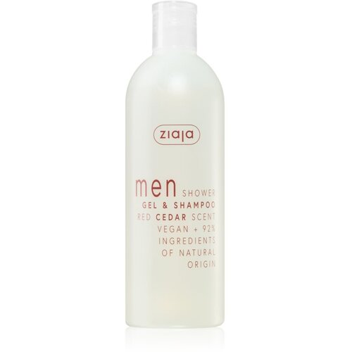 Ziaja Men &amp;scaron;ampon in gel za prhanje 2v1 Red Cedar 400 ml Slike