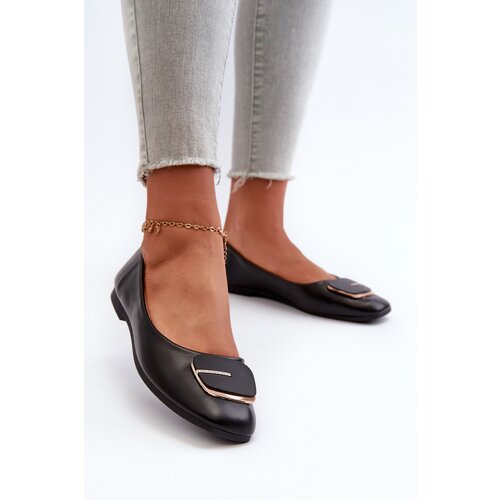 Boto Women's Eco Leather Ballerina Flats with Decoration Black Edoslli Cijene