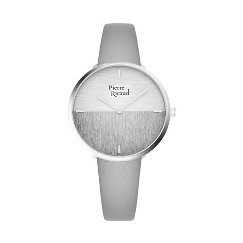  Ženski pierre ricaud quartz wall sivi srebrni modni ručni sat sa sivim kožnim kaišem ( p22086.5g13q ) Cene