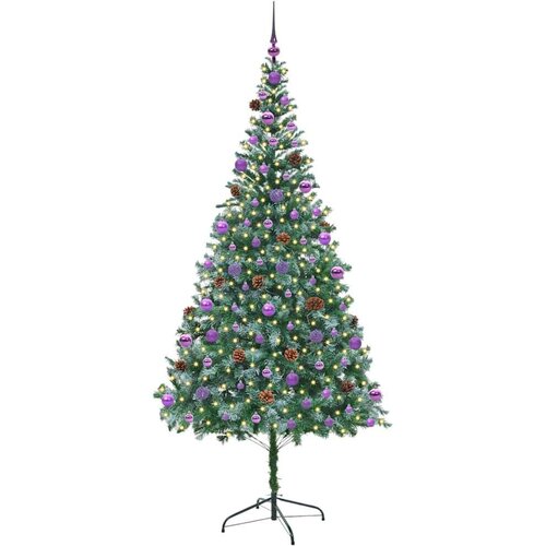 VidaXL Umjetno božićno drvce s stalakom Zelena 210 cm PVC i čelik Slike