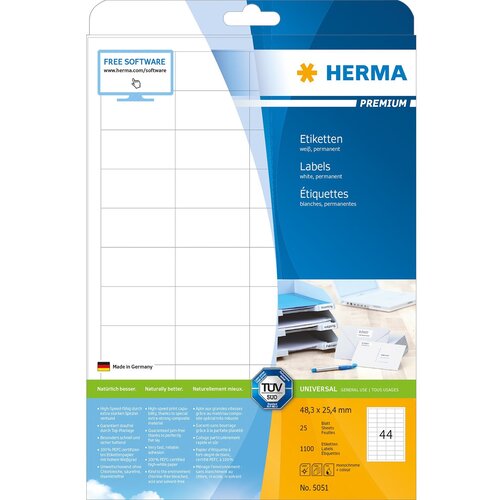 Herma samolepilne etikete superprint 5051, (48,3 x 25,4 mm), 25/1 Cene