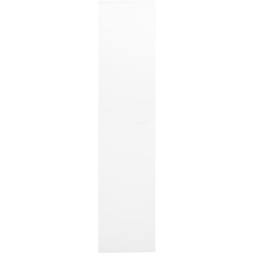  Uredski ormarić bijeli 90 x 40 x 180 cm čelik i kaljeno staklo Slike