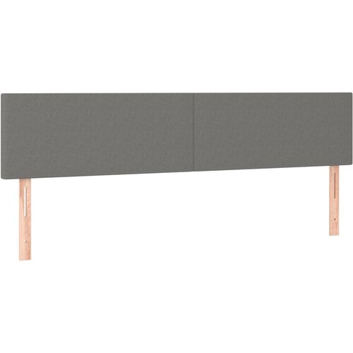 VidaXL Posteljno vzglavje 2 kosa temno siv 80x5x78/88 cm blago, (20792987) Slike