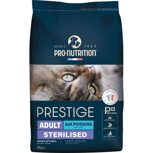Pro nutrition prestige cat adult sterilized riba 2kg Cene