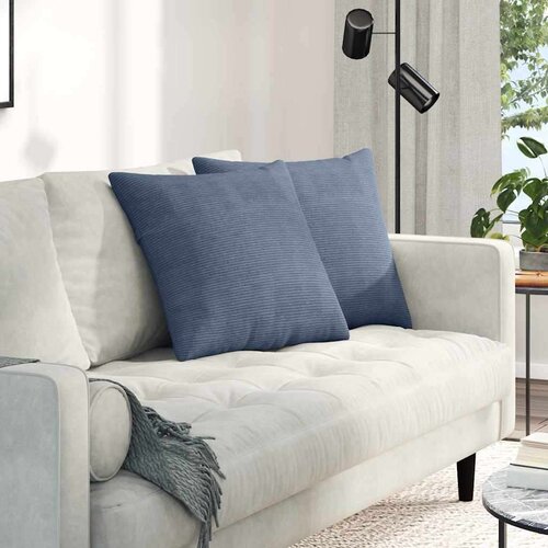 vidaXL Blazine za kavč 2 pcs Modra 50 x 50 cm Žametna tkanina Cene