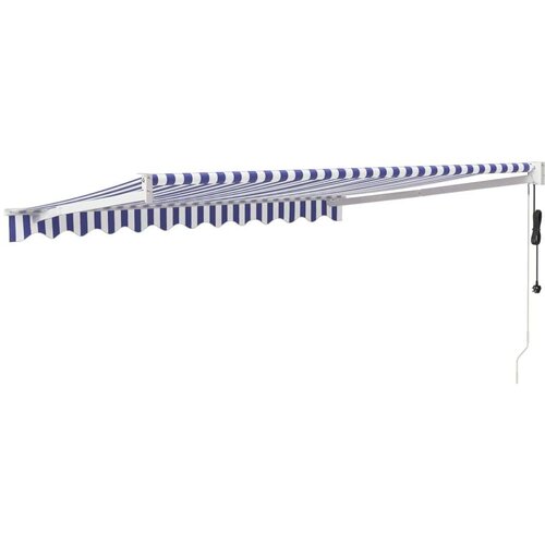 vidaXL Zložljiva tenda modra in bela 3x2,5 m blago in aluminij Cene