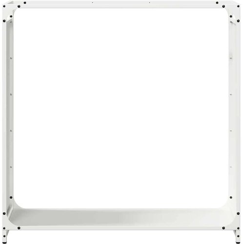  Stalak za drva bijeli 90x28x90 cm Hladno valjani čelik Slike