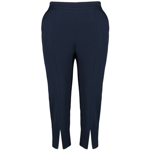 Trendyol curve Plus Size Pants - Navy blue - Slim Slike