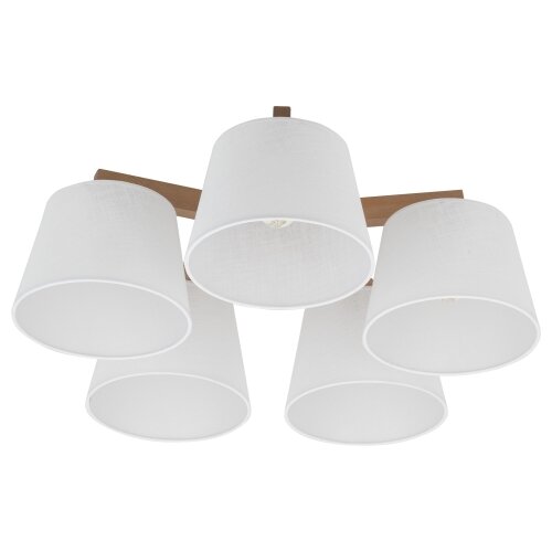 Brilagi plafonski luster latte sabia 5xE27/15W/230V bor/bela Slike