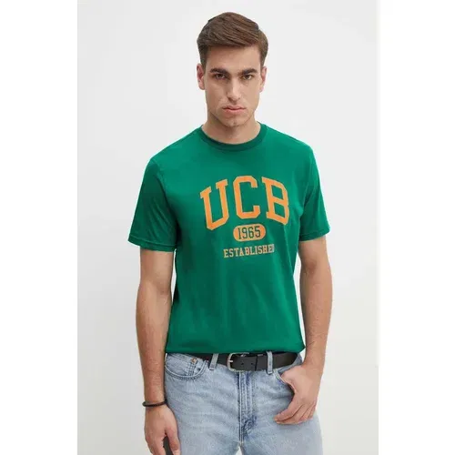United Colors Of Benetton Bombažna kratka majica moška, zelena barva, 3I1XU1096