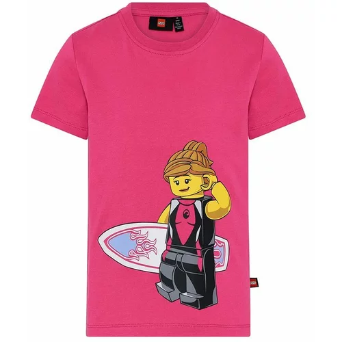 Lego Otroška kratka majica roza barva