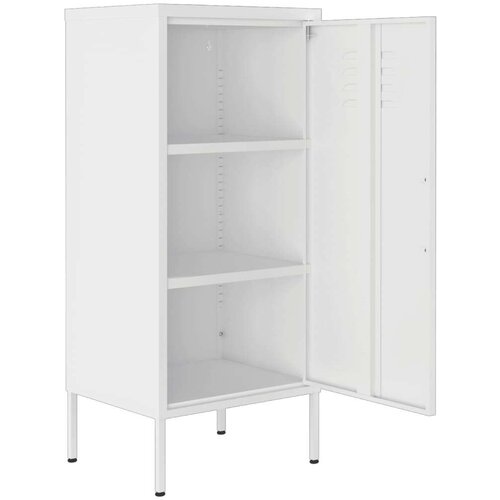 VidaXL Omara za shranjevanje bela 42,5x35x101,5 cm jeklo Slike