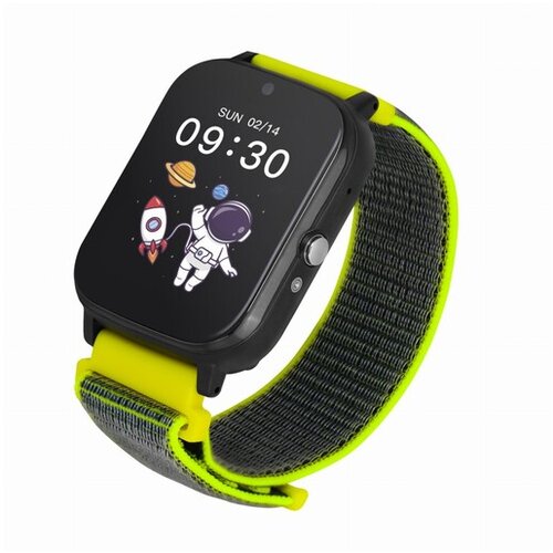 Garett Pametna ura KIDS TECH 4G, zelena, s trakovi na ježka Slike