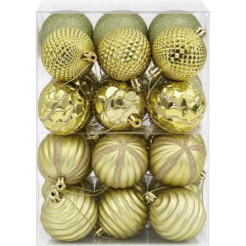  Set božićnih kuglica 36 kom. Svijetlo zelena 6 cm Polistiren Slike