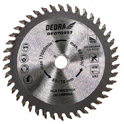 Dedra WIDIA rezalna plo&scaron;ča za les &ndash; žagin list 42 zob 89x10mm, (20849464) Cene