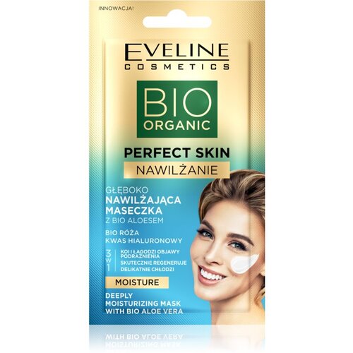 Eveline Cosmetics Perfect Skin Bio Aloe pomirjevalna in vlažilna maska z aloe vero 8 ml Cene