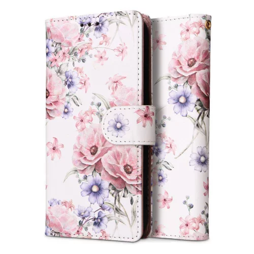  Onasi preklopna torbica Wallet denarnica Fancy Diary Samsung Galaxy A54 - Flower bela