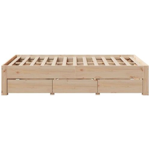 vidaXL Posteljni okvir brez vzmetnice s predali 120x200 cm borovina Cene
